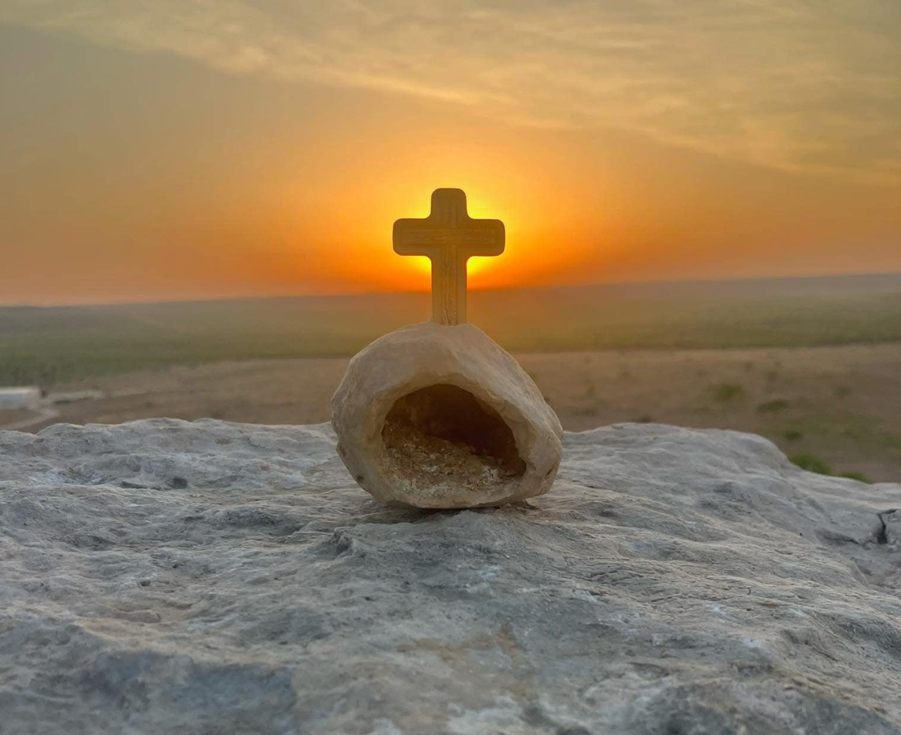 Sunset with cross