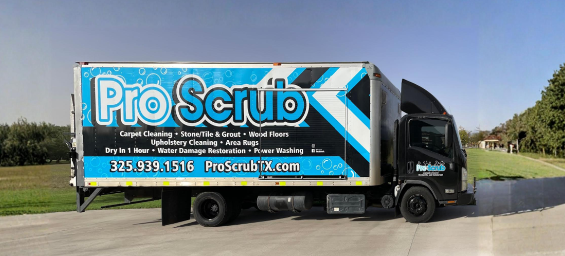 Professional carpet cleaning service truck serving San Angelo Texas and the Concho Valley